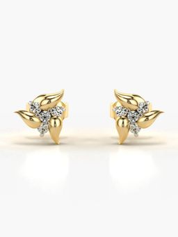 Valanova - Hallmarked 14K Gold and Certified Lab Grown Diamond 0.11Cts Gold Studs Earrings