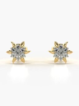 Valanova - Hallmarked 14K Gold and Certified Lab Grown Diamond 0.27Cts Gold Studs Earrings