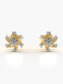 Valanova - Hallmarked 18K Gold and Certified Lab Grown Diamond 0.17Cts Gold Studs Earrings