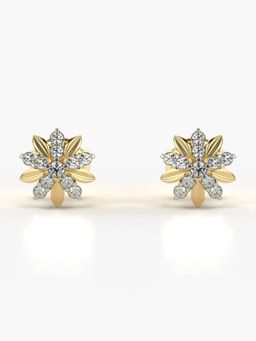 Valanova - Hallmarked 14K Gold and Certified Lab Grown Diamond 0.18Cts Gold Studs Earrings