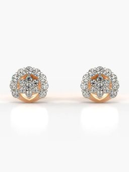 Valanova - Hallmarked 18K Gold and Certified Lab Grown Diamond 0.33Cts Rose Gold Studs Earrings
