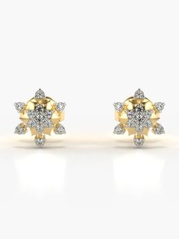 Valanova - Hallmarked 14K Gold and Certified Lab Grown Diamond 0.15Cts Gold Studs Earrings