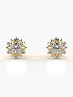 Valanova - Hallmarked 14K Gold and Certified Lab Grown Diamond 0.19Cts Gold Studs Earrings