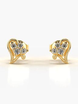 Valanova - Hallmarked 18K Gold and Certified Lab Grown Diamond 0.16Cts Gold Studs Earrings