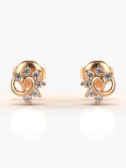 Valanova - Hallmarked 14K Gold and Certified Lab Grown Diamond 0.17Cts Rose Gold Studs Earrings