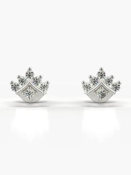 Valanova - Hallmarked 14K Gold and Certified Lab Grown Diamond 0.23Cts Silver Studs Earrings