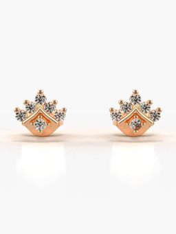Valanova - Hallmarked 14K Gold and Certified Lab Grown Diamond 0.23Cts Rose Gold Studs Earrings