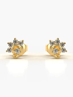 Valanova - Hallmarked 14K Gold and Certified Lab Grown Diamond 0.20Cts Gold Studs Earrings