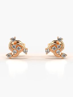 Valanova - Hallmarked 14K Gold and Certified Lab Grown Diamond 0.20Cts Rose Gold Studs Earrings