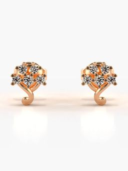 Valanova - Hallmarked 18K Gold and Certified Lab Grown Diamond 0.20Cts Rose Gold Studs Earrings