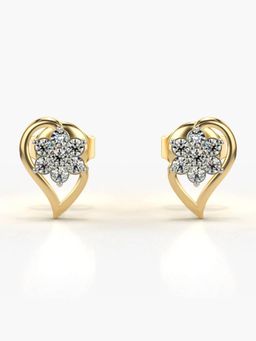 Valanova - Hallmarked 18K Gold and Certified Lab Grown Diamond 0.20Cts Gold Studs Earrings