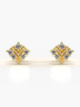 Valanova - Hallmarked 14K Gold and Certified Lab Grown Diamond 0.20Cts Gold Studs Earrings