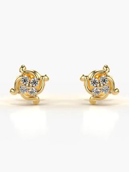 Valanova - Hallmarked 18K Gold and Certified Lab Grown Diamond 0.18Cts Gold Studs Earrings