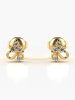 Valanova - Hallmarked 14K Gold and Certified Lab Grown Diamond 0.14Cts Gold Studs Earrings