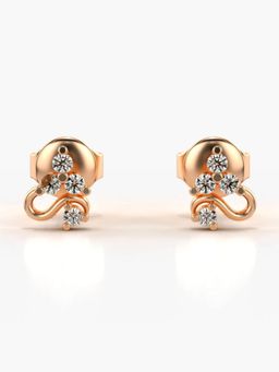 Valanova - Hallmarked 14K Gold and Certified Lab Grown Diamond 0.14Cts Rose Gold Studs Earrings