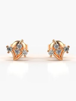 Valanova - Hallmarked 18K Gold and Certified Lab Grown Diamond 0.18Cts Rose Gold Studs Earrings