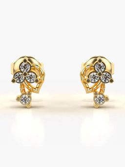 Valanova - Hallmarked 14K Gold and Certified Lab Grown Diamond 0.18Cts Gold Studs Earrings