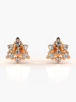 Valanova - Hallmarked 18K Gold and Certified Lab Grown Diamond 0.40Cts Rose Gold Studs Earrings
