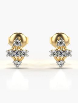 Valanova - Hallmarked 18K Gold and Certified Lab Grown Diamond 0.22Cts Gold Studs Earrings