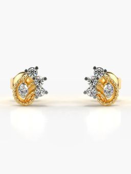 Valanova - Hallmarked 18K Gold and Certified Lab Grown Diamond 0.18Cts Gold Studs Earrings