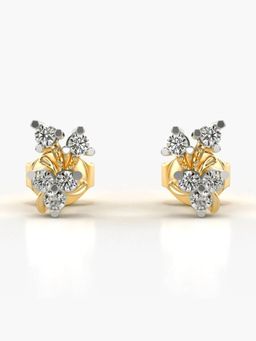 Valanova - Hallmarked 14K Gold and Certified Lab Grown Diamond 0.22Cts Gold Studs Earrings