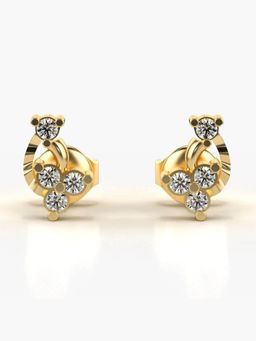 Valanova - Hallmarked 14K Gold and Certified Lab Grown Diamond 0.18Cts Gold Studs Earrings