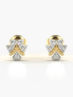 Valanova - Hallmarked 18K Gold and Certified Lab Grown Diamond 0.22Cts Gold Studs Earrings