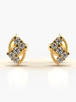 Valanova - Hallmarked 14K Gold and Certified Lab Grown Diamond 0.24Cts Gold Studs Earrings