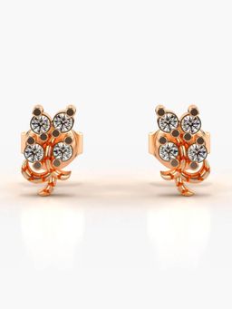 Valanova - Hallmarked 18K Gold and Certified Lab Grown Diamond 0.18Cts Rose Gold Studs Earrings