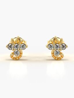 Valanova - Hallmarked 14K Gold and Certified Lab Grown Diamond 0.24Cts Gold Studs Earrings