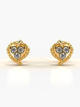 Valanova - Hallmarked 14K Gold and Certified Lab Grown Diamond 0.13Cts Gold Studs Earrings
