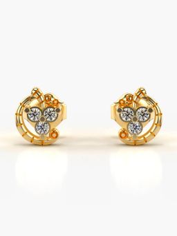 Valanova - Hallmarked 18K Gold and Certified Lab Grown Diamond 0.13Cts Gold Studs Earrings