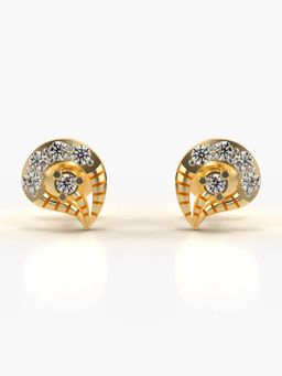 Valanova - Hallmarked 14K Gold and Certified Lab Grown Diamond 0.22Cts Gold Studs Earrings