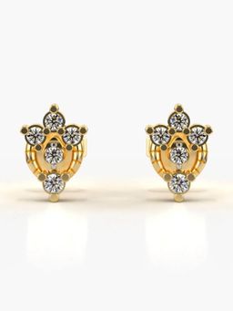 Valanova - Hallmarked 18K Gold and Certified Lab Grown Diamond 0.19Cts Gold Studs Earrings