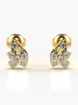 Valanova - Hallmarked 18K Gold and Certified Lab Grown Diamond 0.26Cts Gold Studs Earrings
