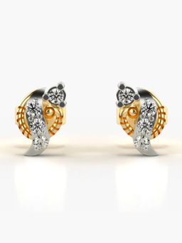 Valanova - Hallmarked 14K Gold and Certified Lab Grown Diamond 0.18Cts Gold Studs Earrings
