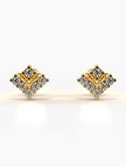 Valanova - Hallmarked 18K Gold and Certified Lab Grown Diamond 0.28Cts Gold Studs Earrings