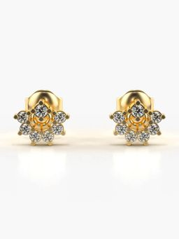 Valanova - Hallmarked 14K Gold and Certified Lab Grown Diamond 0.32Cts Gold Studs Earrings