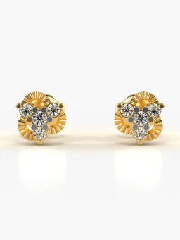 Valanova - Hallmarked 18K Gold and Certified Lab Grown Diamond 0.19Cts Gold Studs Earrings