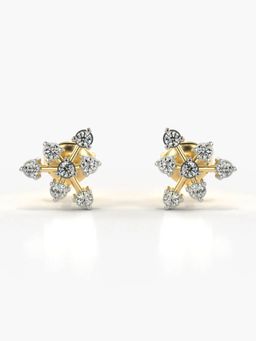 Valanova - Hallmarked 18K Gold and Certified Lab Grown Diamond 0.31Cts Gold Studs Earrings