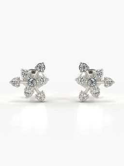 Valanova - Hallmarked 14K Gold and Certified Lab Grown Diamond 0.31Cts Silver Studs Earrings