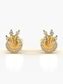 Valanova - Hallmarked 14K Gold and Certified Lab Grown Diamond 0.17Cts Gold Studs Earrings