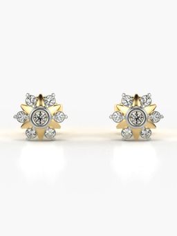 Valanova - Hallmarked 18K Gold and Certified Lab Grown Diamond 0.24Cts Gold Studs Earrings