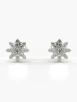 Valanova - Hallmarked 14K Gold and Certified Lab Grown Diamond 0.25Cts Silver Studs Earrings