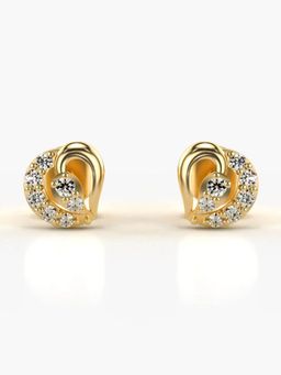 Valanova - Hallmarked 14K Gold and Certified Lab Grown Diamond 0.18Cts Gold Studs Earrings