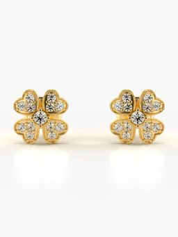 Valanova - Hallmarked 14K Gold and Certified Lab Grown Diamond 0.30Cts Gold Studs Earrings