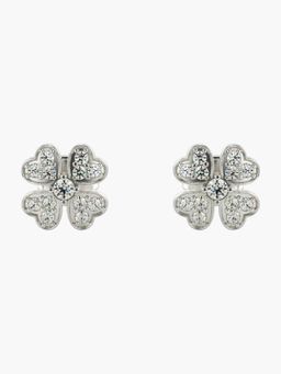 Valanova - Hallmarked 14K Gold and Certified Lab Grown Diamond 0.30Cts Silver Studs Earrings