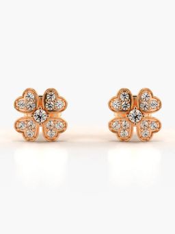 Valanova - Hallmarked 14K Gold and Certified Lab Grown Diamond 0.30Cts Rose Gold Studs Earrings