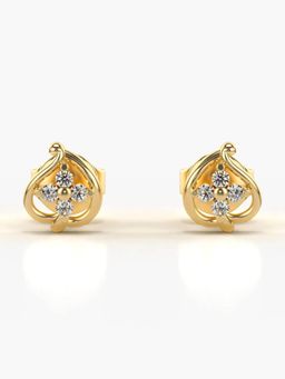 Valanova - Hallmarked 18K Gold and Certified Lab Grown Diamond 0.10Cts Gold Studs Earrings
