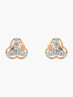 Valanova - Hallmarked 14K Gold and Certified Lab Grown Diamond 0.19Cts Rose Gold Studs Earrings